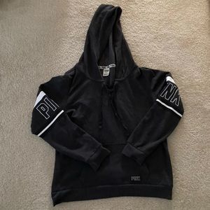 PINK Lace Up Sweatshirt